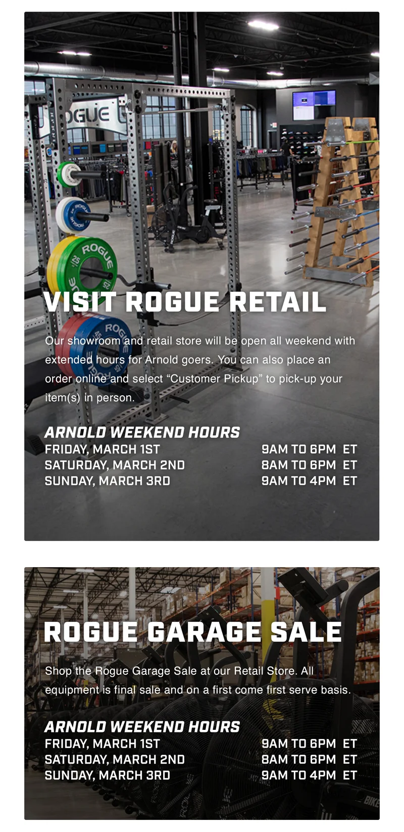 Visit Rogue Retail - Rogue Garage Sale