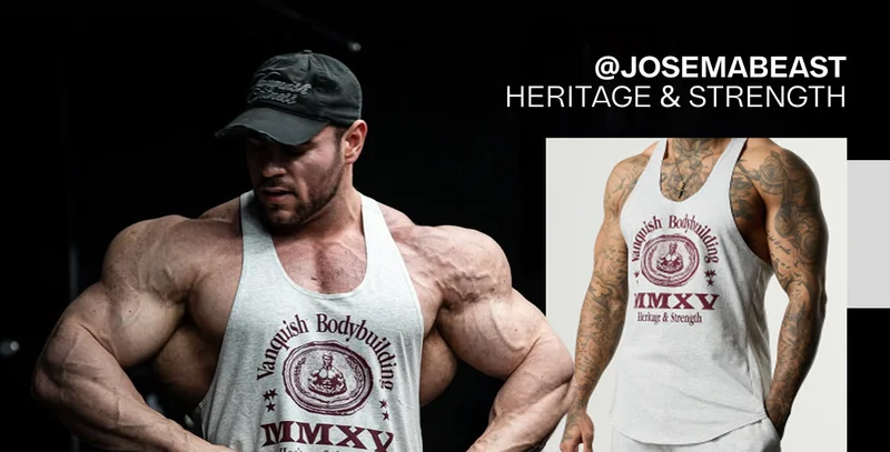 HERITAGE AND STRENGTH GREY STRINGER VEST