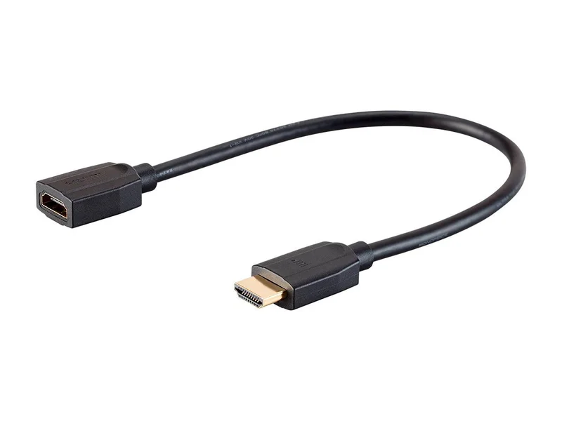 8K Ultra High Speed HDMI Extension Cable - HDMI 2.1, 4K@120Hz, 48Gbps, HDR, VRR, 1.5ft, Black