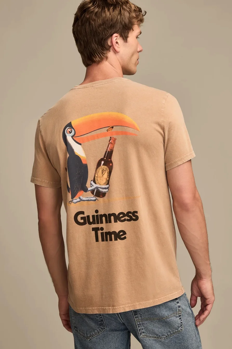Image of Lucky Brand Guinness Toucan Tee - Men's Clothing Tops Shirts Tee Graphic T Shirts in Tannin