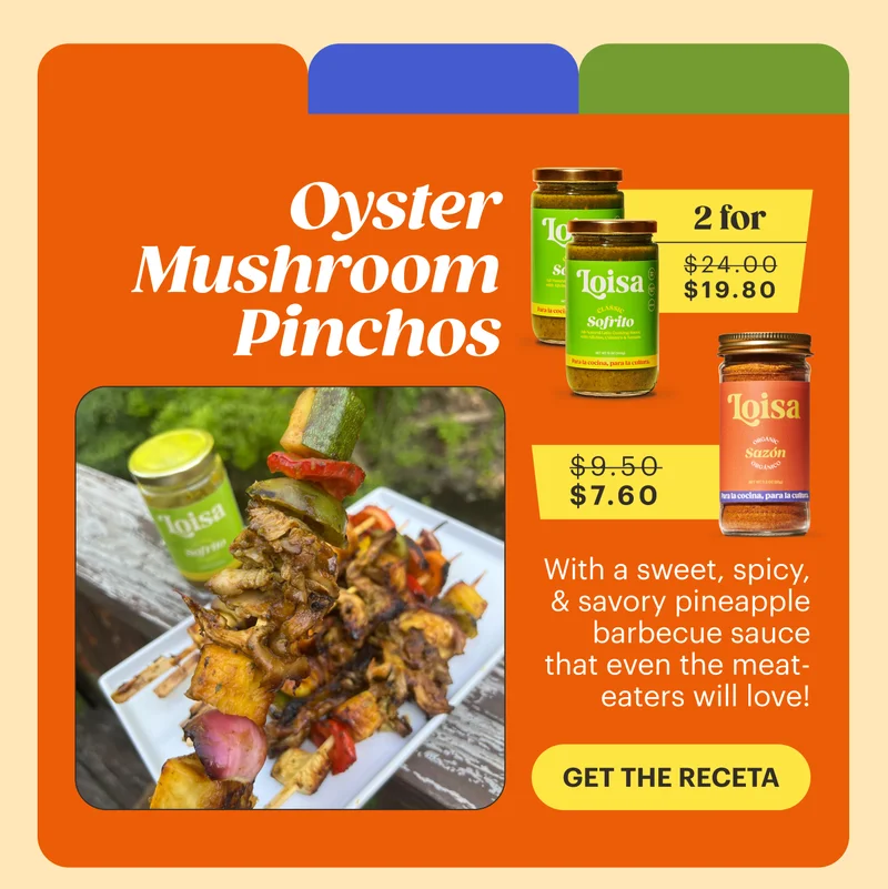 Oyster Mushroom Pinchos  GET THE RECETA