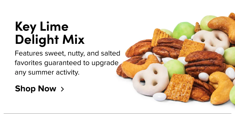 Key Lime Delight Mix Features sweet, nutty, and salted favorites guaranteed to upgrade any summer activity.&nbsp; Shop Now
