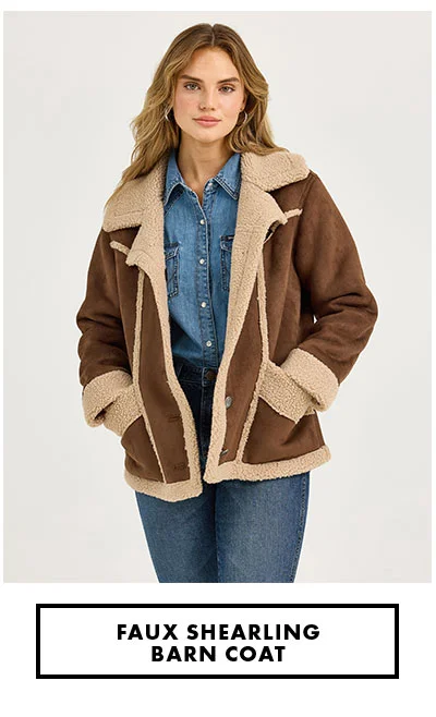 Faux Shearling Barn Coat