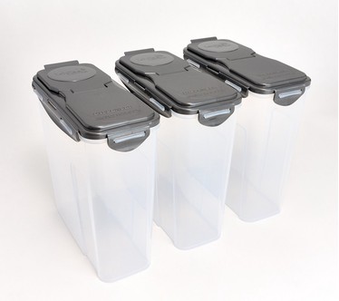 LocknLock Set of 3 XL Cereal Keepers w/ Flip Top Lids