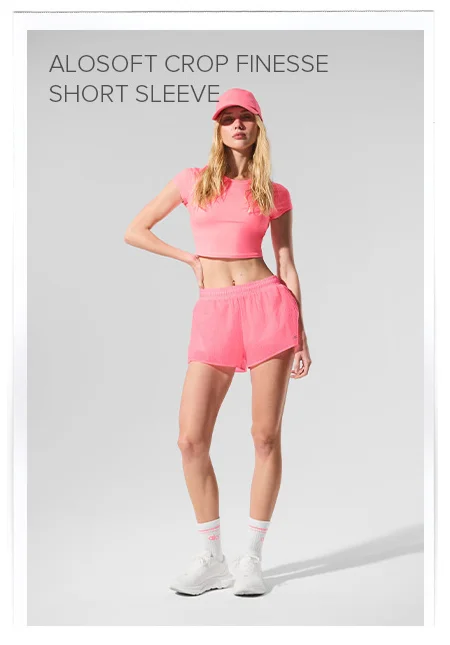ALOSOFT CROP FINESSE SHORT SLEEVE