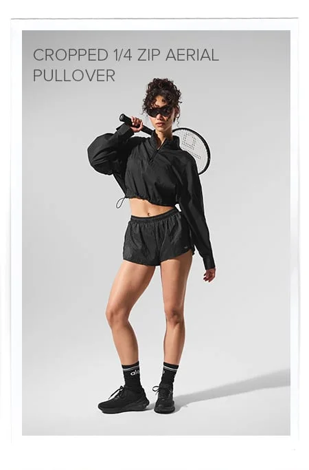 CROPPED 1/4 ZIP AERIAL PULLOVER