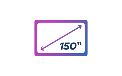 Project up to 150" Image