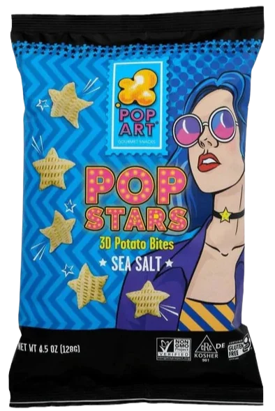Image of Pop Art Puff Stars Sea Salt Potato Bites