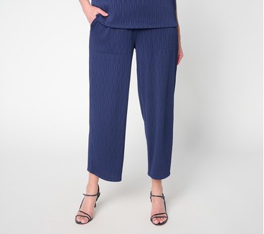 Susan Graver Regular Textured Jacquard Pull-On Pant