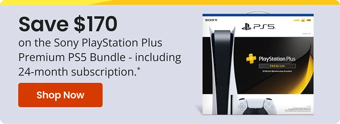 Save $170 on Sony PlayStation Plus Premium PS5 Bundle - including 24-month subscriptions. Shop Now