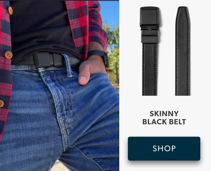 Skinny Black Belt