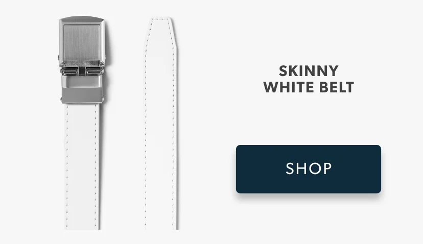 Skinny White Belt