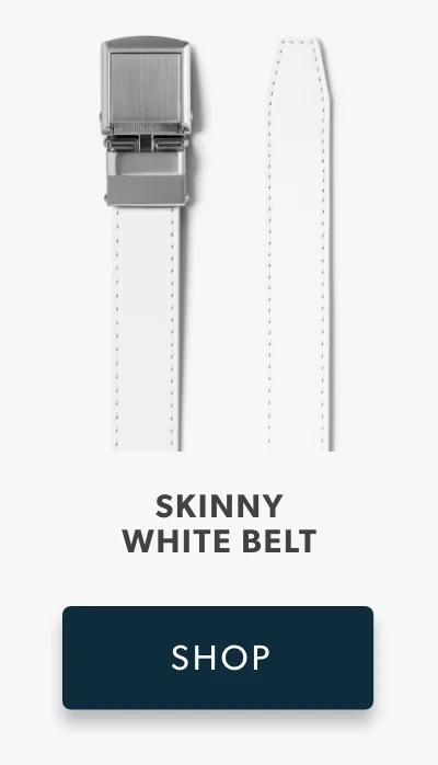 Skinny White Belt