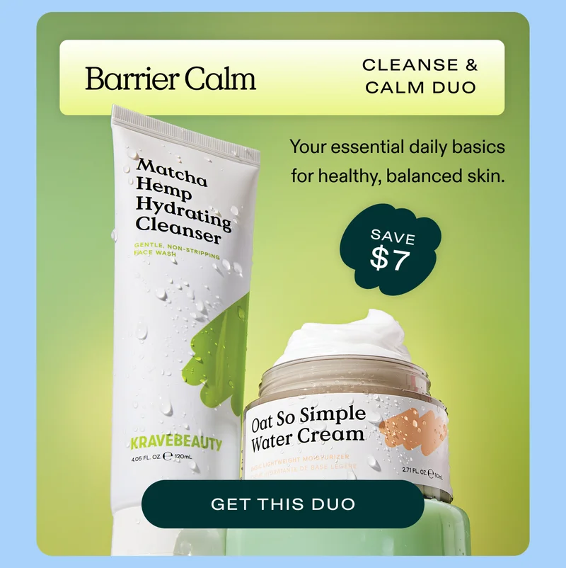 Barrier Calm: Cleanse & Calm Duo. Your essential daily basics for healthy, balanced skin.  |  GET THIS DUO