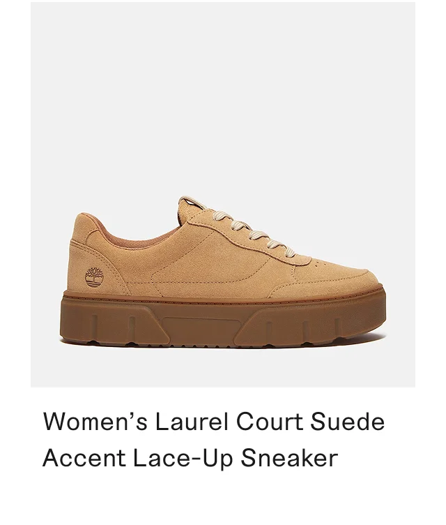 Women's Laurel Court Suede Accent Lace-Up Sneaker