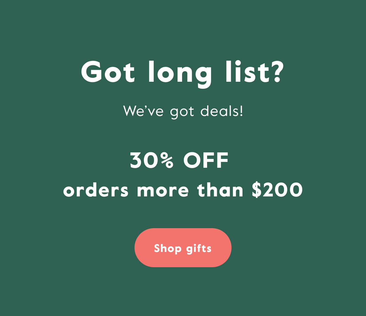 Got long list? We've got deals! - Shop gift