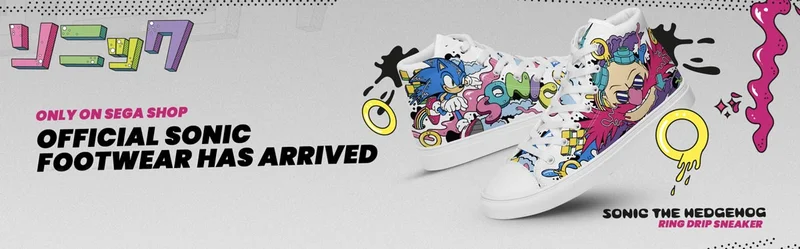 ONLY ON SEGA SHOP | OFFICIAL SONIC FOOTWEAR HAS ARRIVED | SONIC THE HEDGEHOG | RING DROP SNEAKER