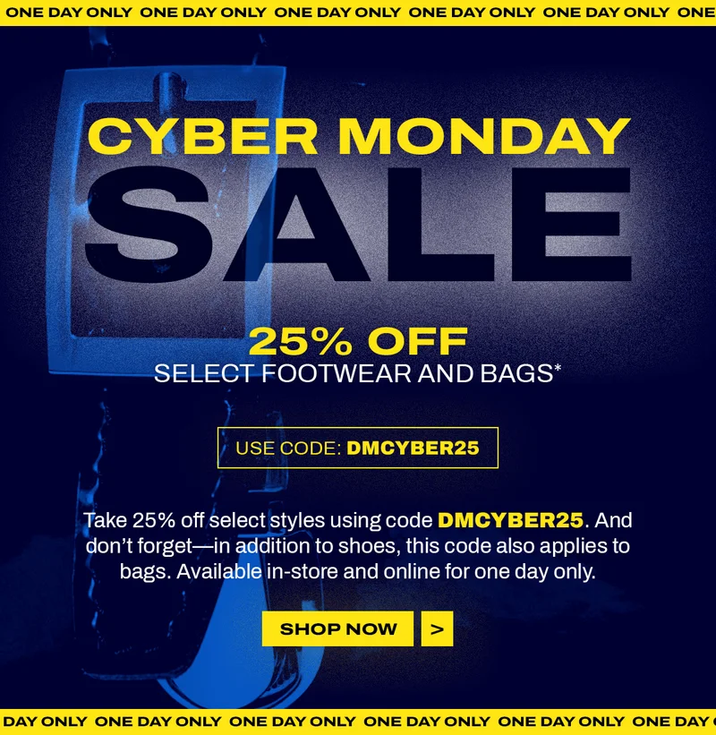 Shop Cyber Monday Footwear and Bags