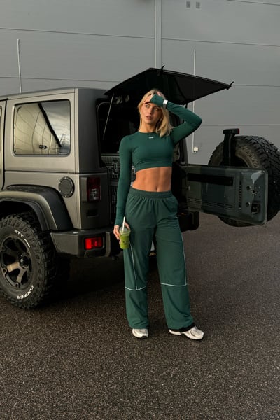 Image of Contrast Track Pants Wmn Deep Emerald