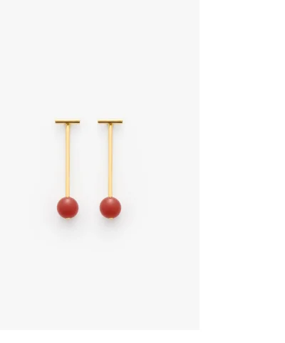 Cerise Bar Ear Jacket Earrings