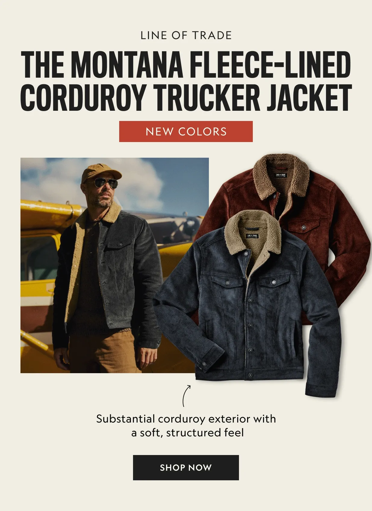 The Montana Fleece-Lined Corduroy Trucker Jacket