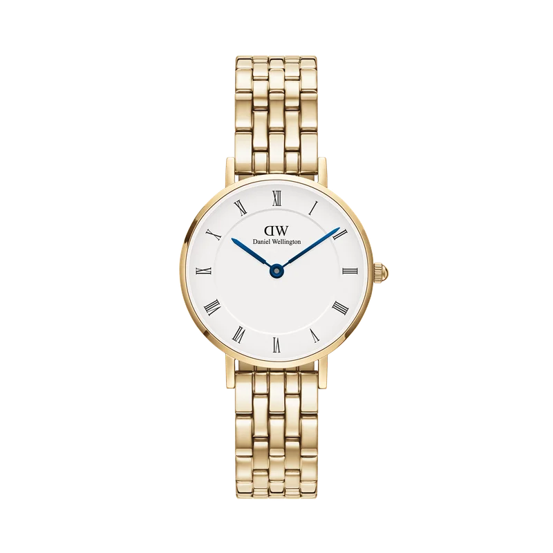 Image of Petite Roman Numerals 5-Link Gold
