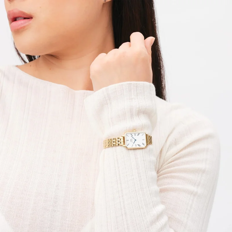 QUADRO ROMAN NUMERALS 5-LINK GOLD