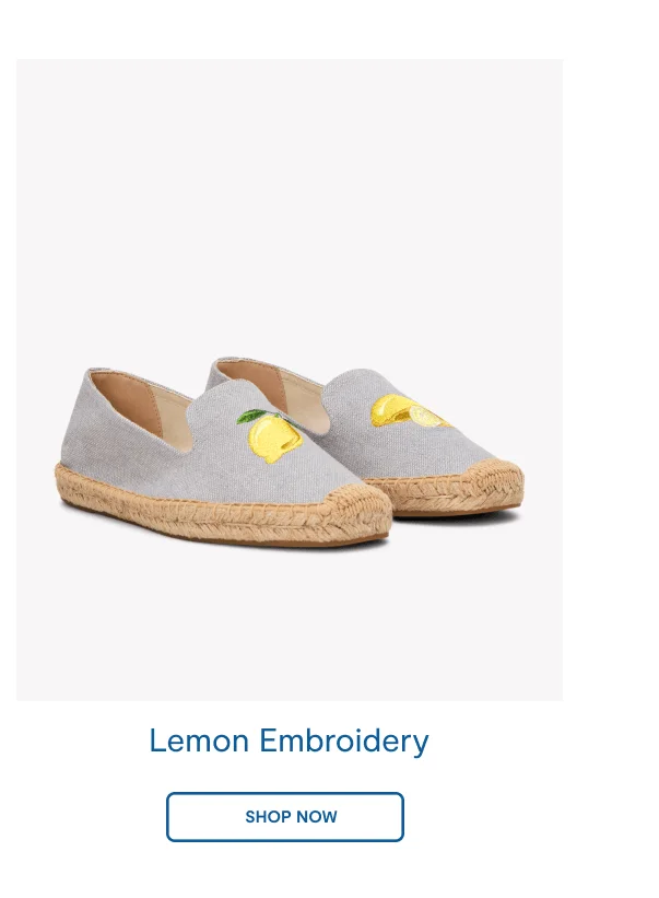 Dolphin Blue / Lemon Embroidery
