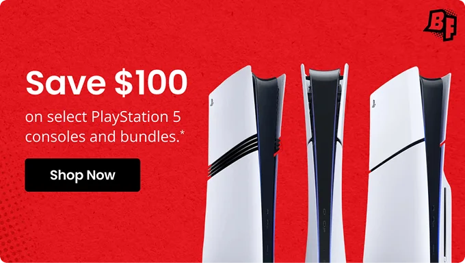 Save $100 on select PlayStation 5 consoles and bundles.* | Shop Now