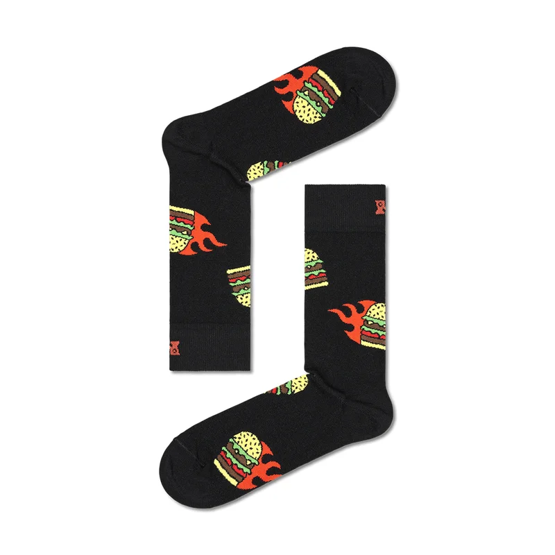 Flaming Burger Sock