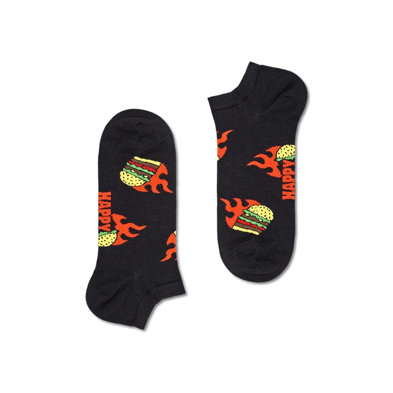 Flaming Burger Low Sock