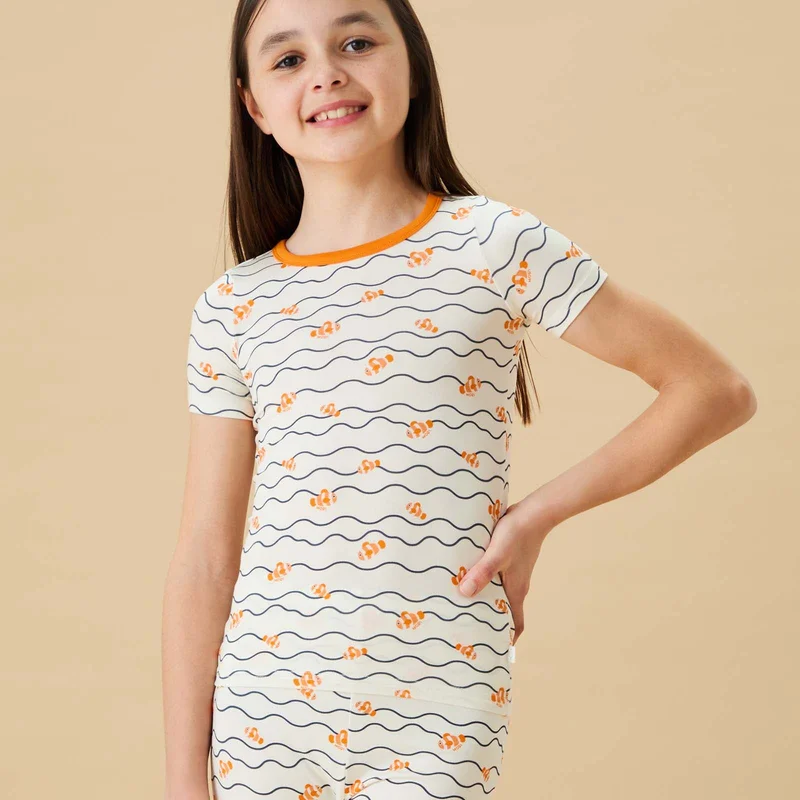 Image of Clown Fish Short Sleeve Pajama Set