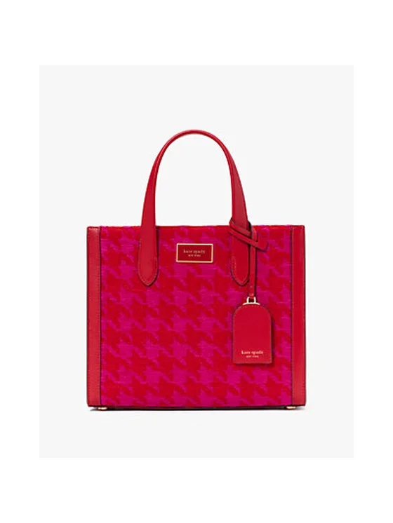 Manhattan Houndstooth Chenille Small Tote