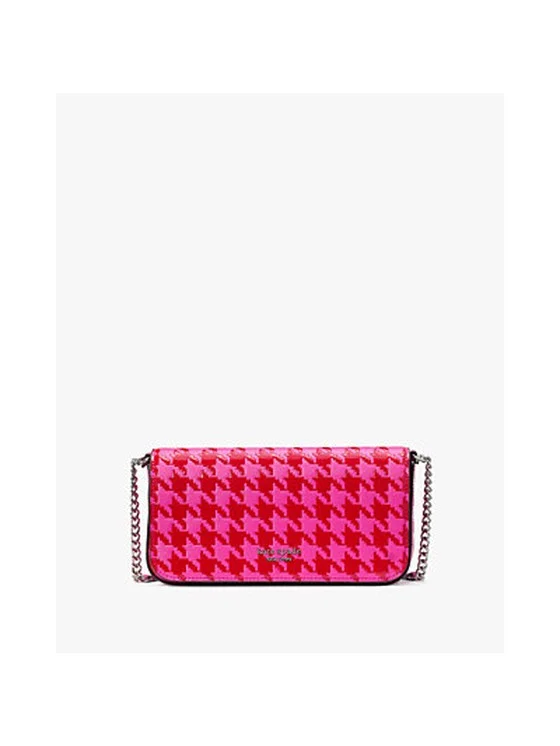 Devin Houndstooth Flap Chain Wallet