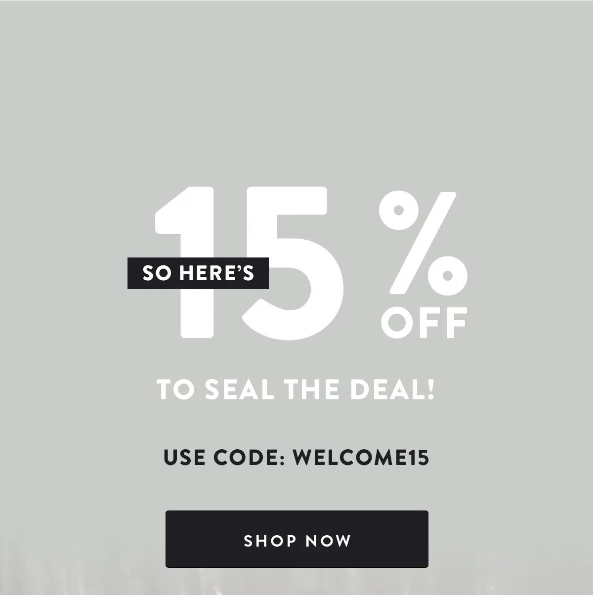 We Think You'll Like Our Style | So Here's 15% Off To Seal the Deal! Use Code: WELCOME15 | Shop Now