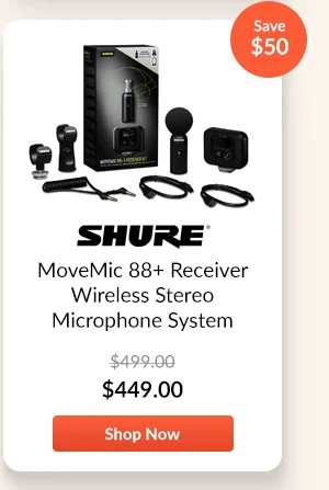 Shure MoveMic 88+ Receiver Wireless Stereo Microphone System