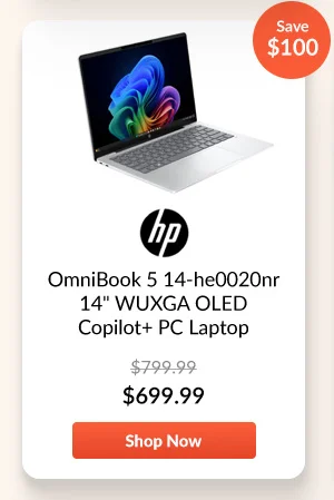 HP OmniBook 5 14-he0020nr 14 WUXGA OLED Copilot+ PC Laptop