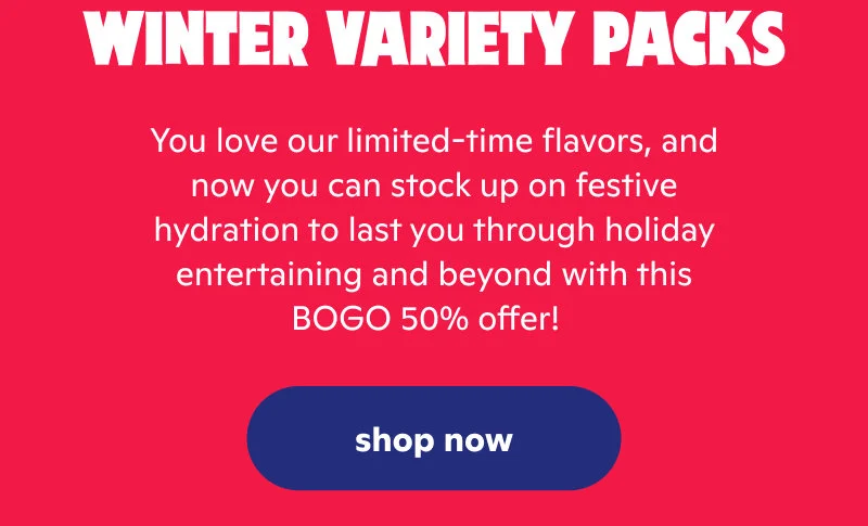 BOGO50% on holiday flavors!