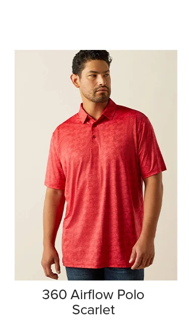 360 Airflow Polo Scarlet