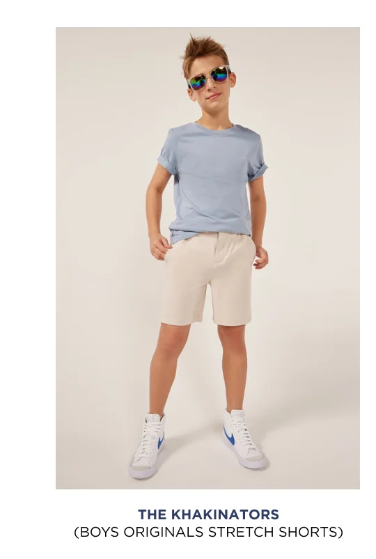 Boys Originals Stretch Shorts: The Khakinators