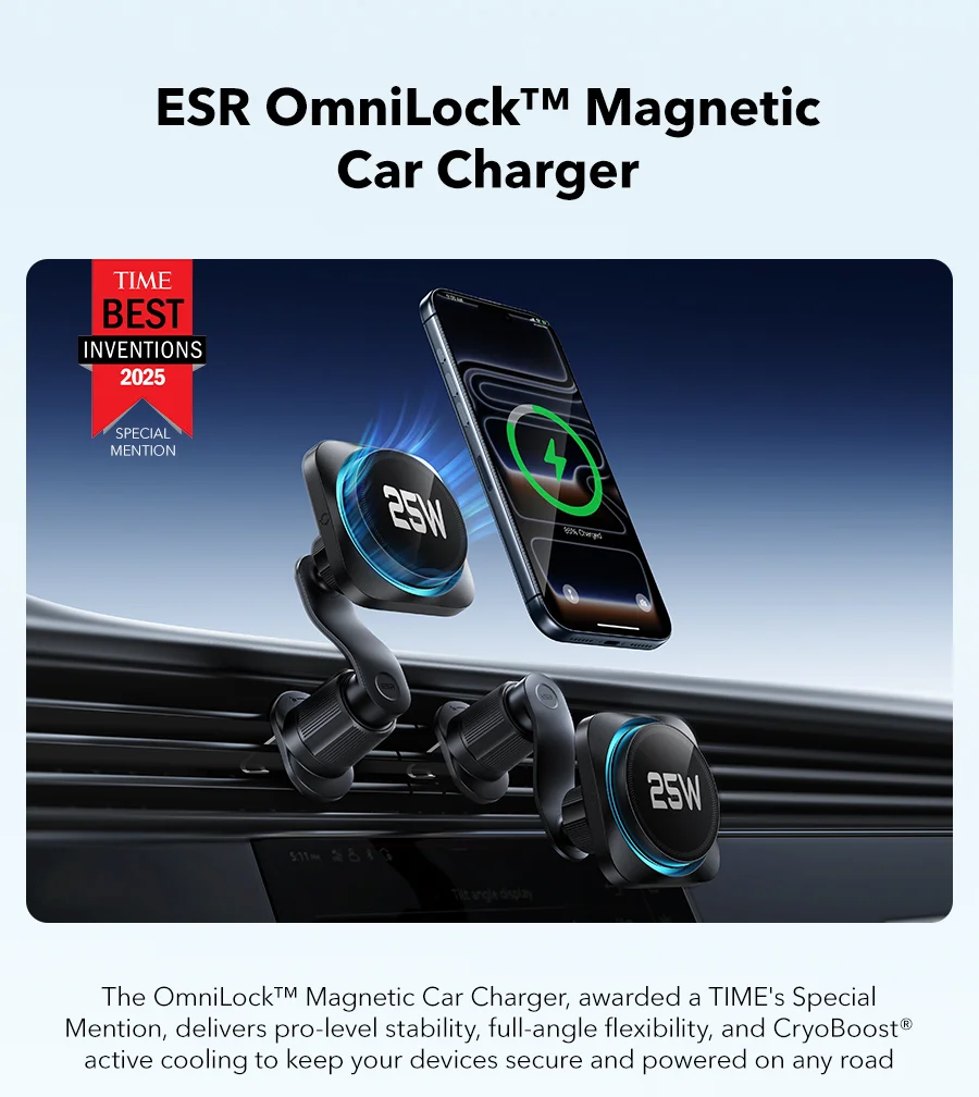 ESR OmniLock™ Magnetic Car Charger