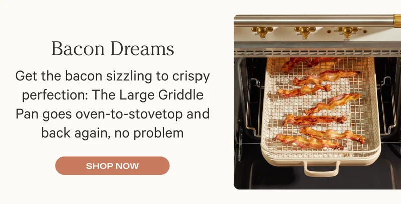 Bacon Dreams - Get the bacon sizzling to crispy perfection: The Mini Griddle Pan goes oven-to-stovetop and back again, no problem