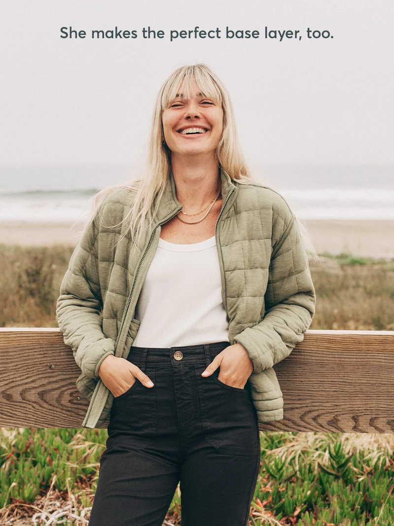She makes the perfect base layer, too.
