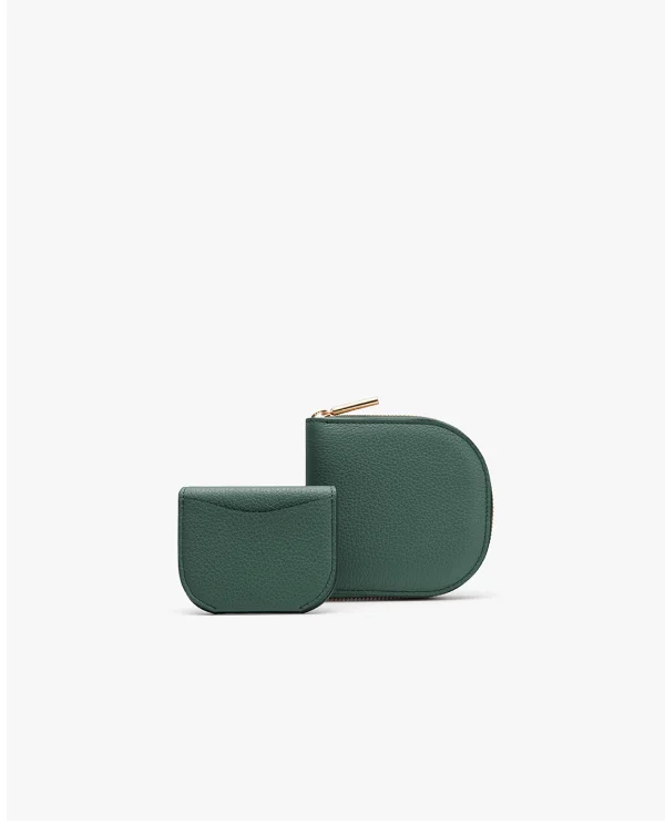 Duo Small Zip Wallet Bottle Green