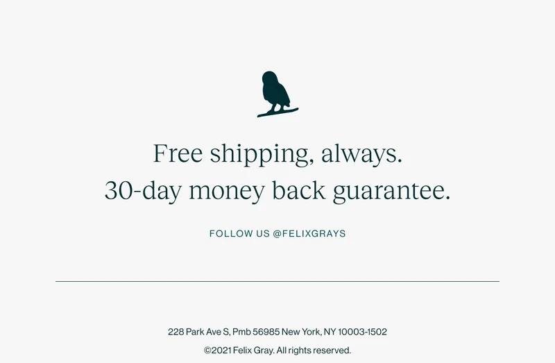 Free shipping, always.
