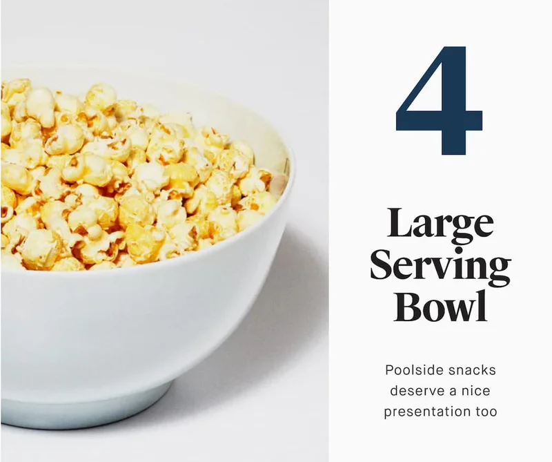 4 Large Serving Bowl Poolside snacks deserve a nice presentation too
