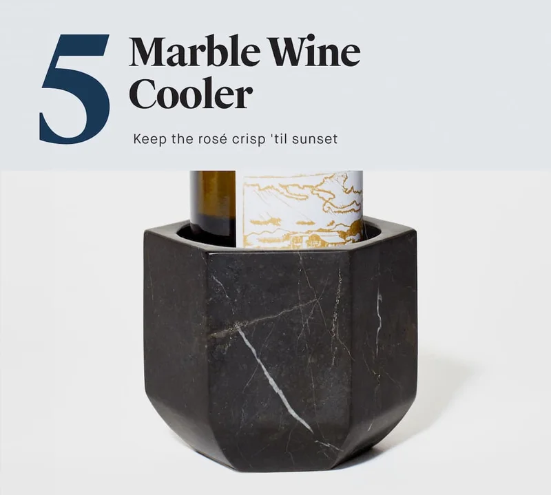 5 Marble Wine Cooler Keep the rosé crisp 'til sunset