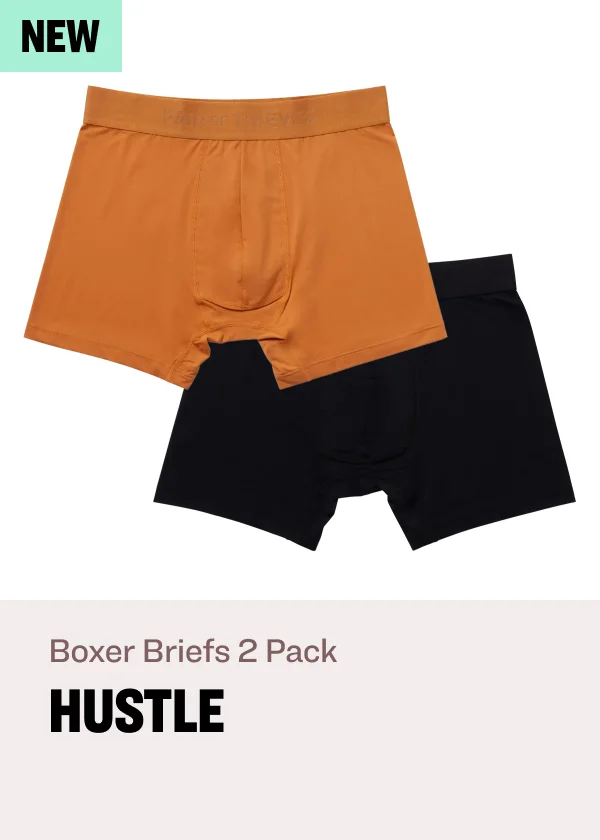NEW boxer briefs 2 pack hustle
