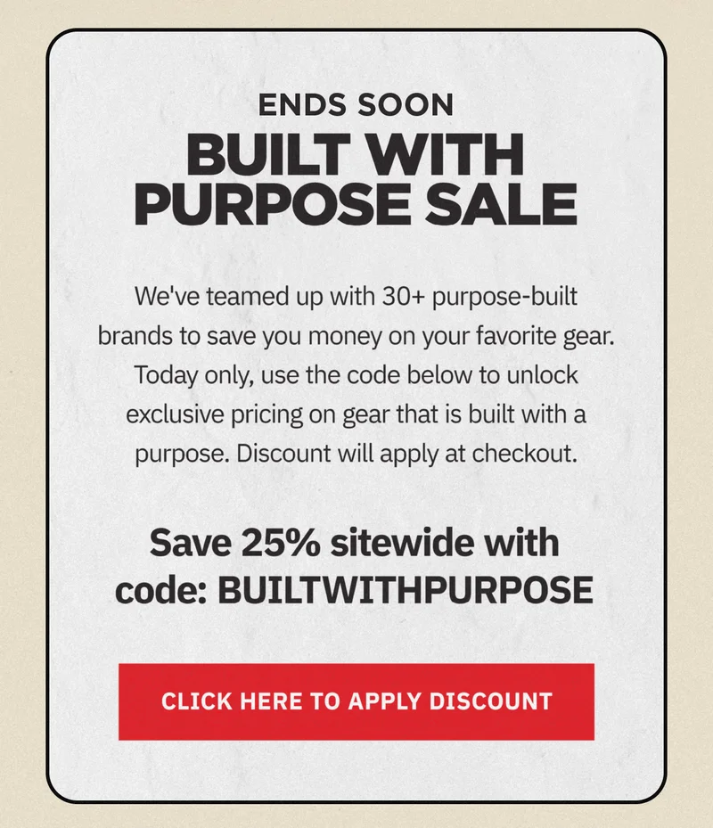 Shop Built With Purpose Sale