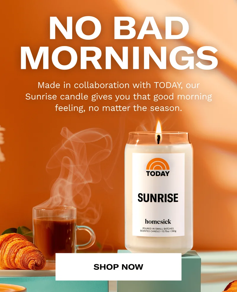 NO BAD MORNINGS | Made in collaboration with TODAY, our Sunrise candle gives you that good morning feeling, no matter the season | SHOP NOW